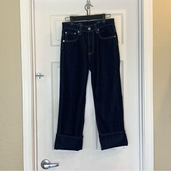 AG The Rhett High Waisted Straight Jeans Dark Denim Color Size 26R - Picture 3 of 10